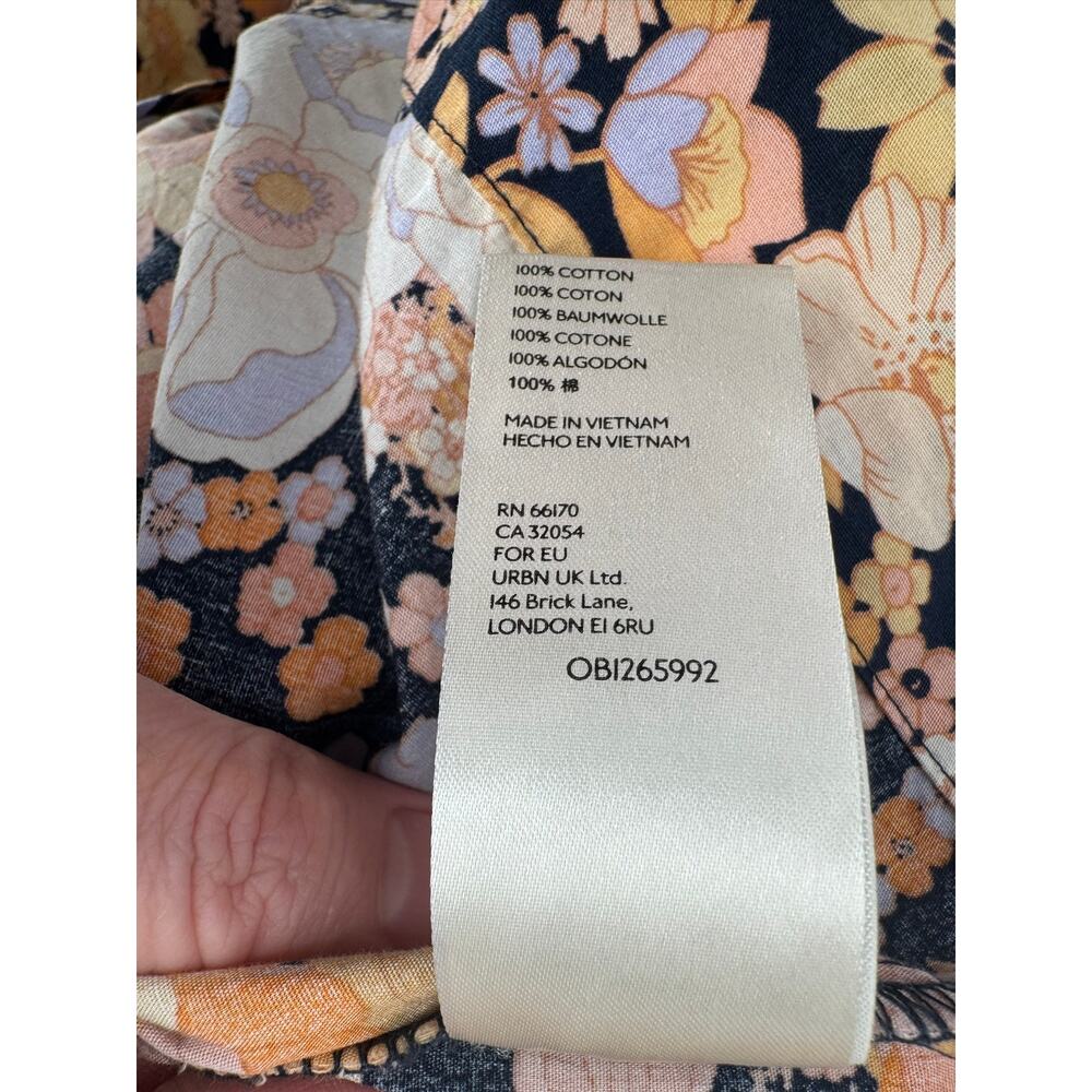 Free People Floral Tiered Maxi Dress in Black, Peach, Yellow - Picture 8 of 9